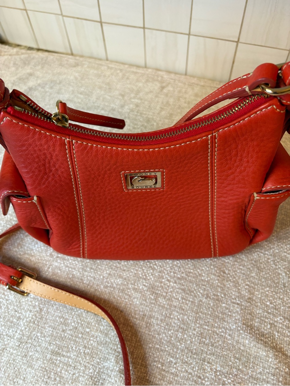 Dooney & Bourke Pebbled Leather Crossbody with Gold-Tone Hardware - Picture 3 of 16